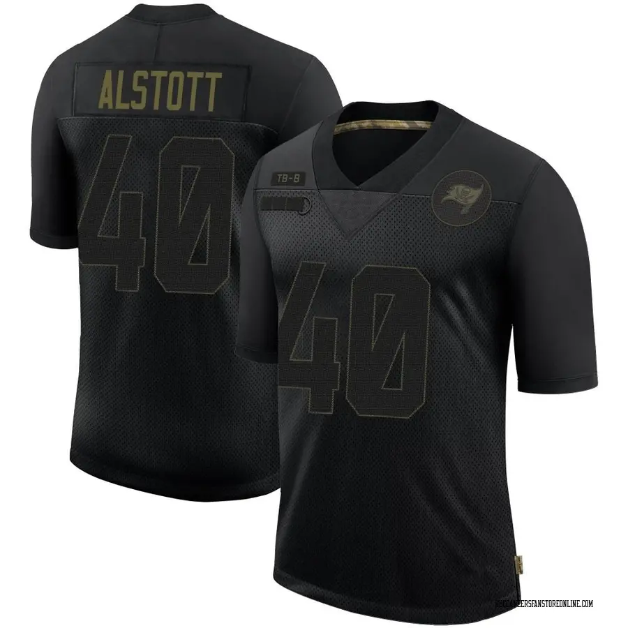 Nike Mike Alstott Tampa Bay Buccaneers Men S Limited Black 2020 Salute To Service Jersey